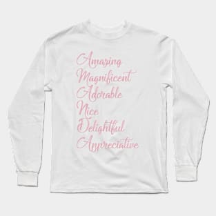 Gifts for AMANDA - Amazing, Magnificent, Adorable, Nice... [ND#2C1V1] Long Sleeve T-Shirt